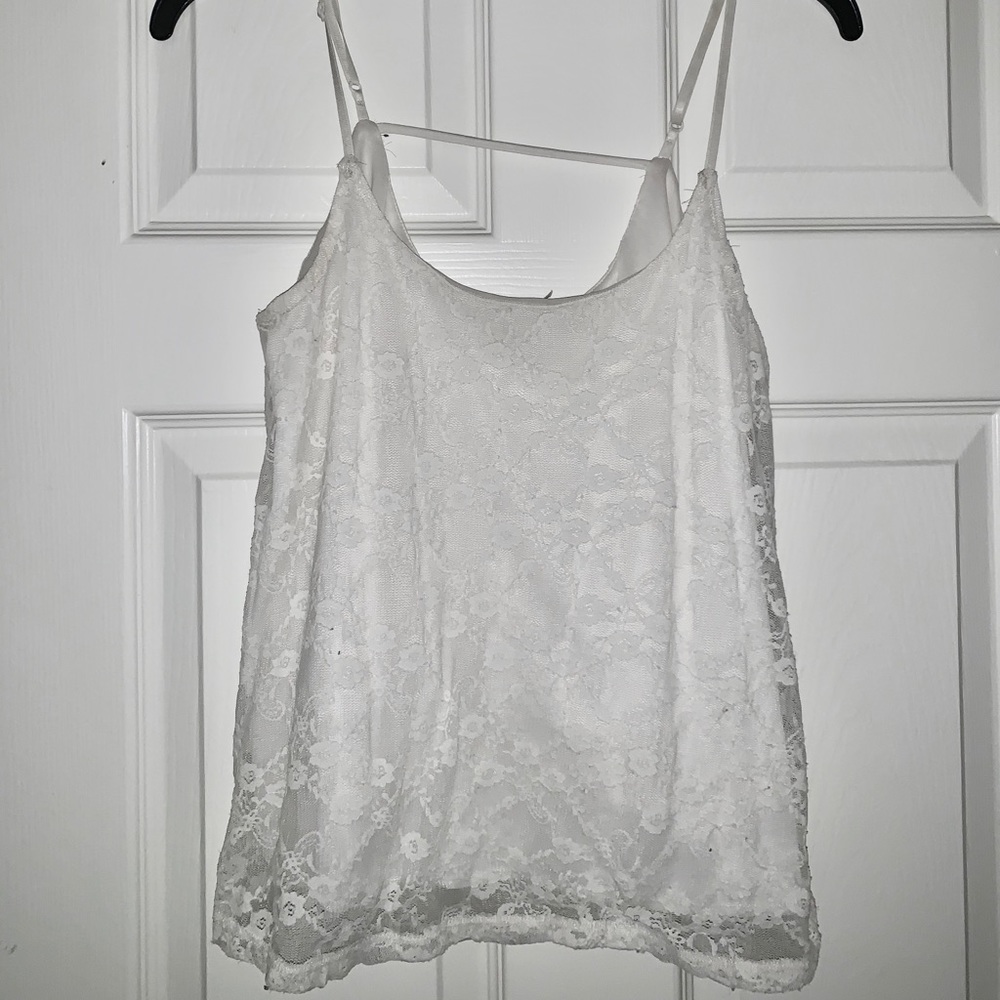 white laced top